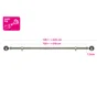 Kit de tringle à rideau Ball Diam.19 mm Nickel mat 120-210 cm