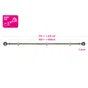 Kit de tringle à rideau Ball Diam.19 mm Nickel mat 160-300 cm
