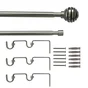Kit de tringle a rideau Eli Diam.16 mm Nickel mat 160-300 cm