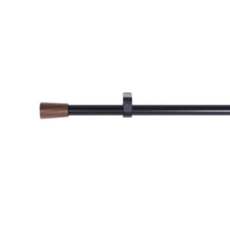Kit de tringle à rideau Crip Diam.19 mm Noir mat 160-300 cm