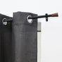 Kit de tringle à rideau Crip Diam.19 mm Noir mat 160-300 cm