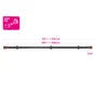 Kit de tringle à rideau Crip Diam.19 mm Noir mat 160-300 cm