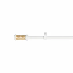 Kit de tringle à rideau Natus Diam.19 mm Blanc mat 120-210 cm
