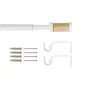 Kit de tringle à rideau Natus Diam.19 mm Blanc mat 120-210 cm