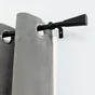 Kit de tringle à rideau Pommel diam.16/19 mm noir mat 120-210 cm