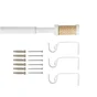 Kit de tringle à rideau Natus Diam.19 mm Blanc mat 160-300 cm