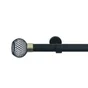 Kit de tringle a rideau Glama Diam.25 mm Noir mat 160-300 cm