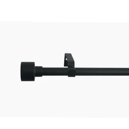 Kit de tringle à rideau Duplo Diam.16 mm noir 120 à 210 cm