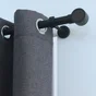 Kit de tringle a rideau Koky Diam.25 mm Noir fonce 160-300 cm