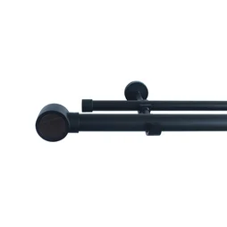 Kit de tringle a rideau Koky Diam.25 mm Noir fonce 160-300 cm