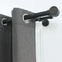 Kit de tringle a rideau Koky Diam.25 mm Noir fonce 160-300 cm