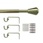 Kit de tringle a rideau Orno Diam.16 mm Dore brosse 160-300 cm