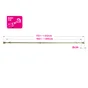 Kit de tringle a rideau Orno Diam.16 mm Dore brosse 160-300 cm