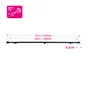 Kit de tringle a rideau Koky Diam.25 mm Noir fonce 200-360 cm