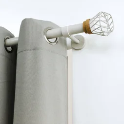 Kit de tringle a rideau Tulis Diam.25 mm Blanc mat 160-300 cm
