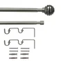 Kit de tringle a rideau Eli Diam.16 mm Nickel mat 120-210 cm