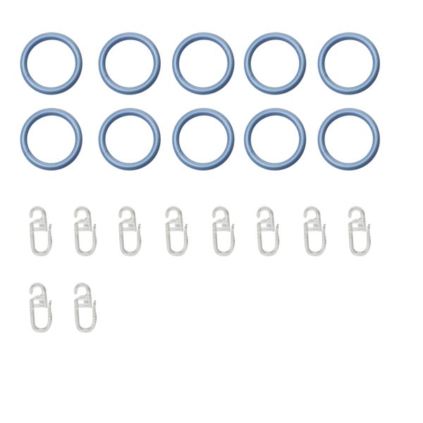 Lot de 10 anneaux anneau 16 mm plastique argent mat