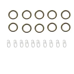 Lot de 10 anneaux anneau 19 mm fer dore brosse