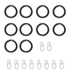 Anneau pour tringle à rideau 2023 19 mm acier noir verni