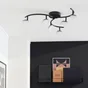 Plafonnier moderne à 6 têtes module led Loob, INSPIRE, diam. 83 cm métal noir