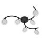 Plafonnier moderne à 6 têtes module led Loob, INSPIRE, diam. 83 cm métal noir