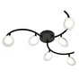 Plafonnier moderne à 6 têtes module led Loob, INSPIRE, diam. 83 cm métal noir