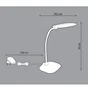 Lampe de bureau Mei tactile, blanc, H.55 cm INSPIRE LED