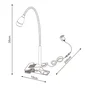 Lampe de bureau  INSPIRE LED Gao, aluminium, argent,  H.35 cm