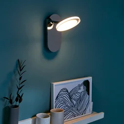 Spot patère led intégrée, métal chrome, INSPIRE Loob