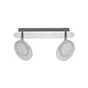 Rampe 2 spots led intégrée, métal chrome, INSPIRE Loob