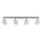 Rampe 4 spots led intégrée, métal chrome, INSPIRE Loob