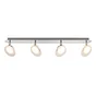 Rampe 4 spots led intégrée, métal chrome, INSPIRE Loob