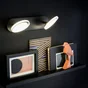 Rampe 2 spots led intégrée, métal noir, INSPIRE Loob