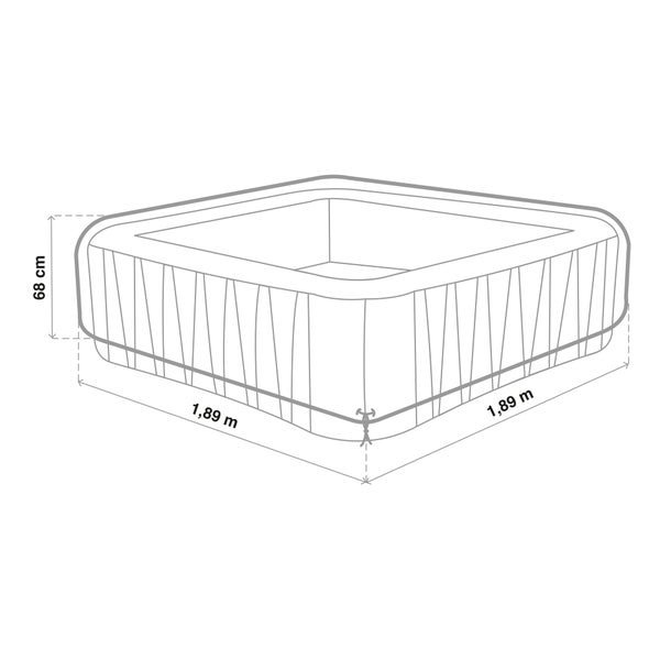Housse de protection de jardin NATERIAL L.189 x l.189 x H.68 cm