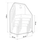 Housse de protection de jardin NATERIAL 66 x 66 x 105 cm