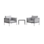 Salon bas de jardin acier NATERIAL Levo, 2 personnes, gris anthracite