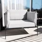Salon bas de jardin acier NATERIAL Levo, 2 personnes, gris anthracite