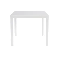 Table de jardin carré, NATERIAL Lyra, 6 personnes, blanc