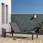 Bain de soleil en aluminium, NATERIAL Aquila, gris/argent