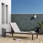 Bain de soleil en aluminium, NATERIAL Aquila, marron