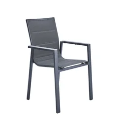 Fauteuil de jardin Orion gamma en aluminium, NATERIAL, gris / argent