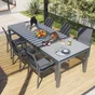 Fauteuil de jardin Orion gamma en aluminium, NATERIAL, gris / argent