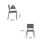 Chaise de jardin en aluminium, NATERIAL Orion beta, gris/argent