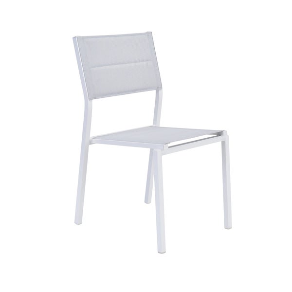 Chaise de jardin en aluminium, NATERIAL Orion beta, blanc