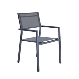 Fauteuil de jardin en aluminium, NATERIAL Orion alpha, gris/argent