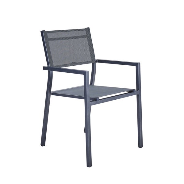 Fauteuil de jardin en aluminium, NATERIAL Orion alpha, gris/argent