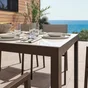 Fauteuil de jardin en aluminium, NATERIAL Orion alpha, moka