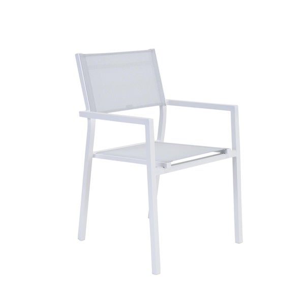 Fauteuil de jardin en aluminium, NATERIAL Orion alpha, blanc