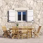 Table de jardin rectangulaire, NATERIAL Antea, 10 personnes, marron