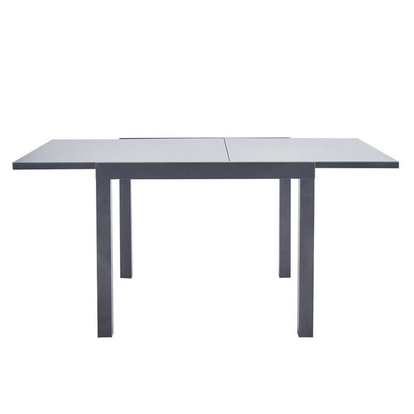 Table de jardin rectangulaire, NATERIAL Lyra, 6 personnes, gris/argent